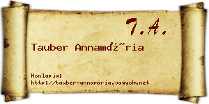 Tauber Annamária névjegykártya